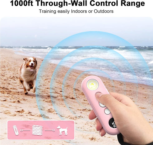 Bousnic Dog Training Collar with Remote - 1000ft Shock Collar for 10-120lbs Small Medium Large Dogs, Waterproof