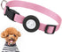 Adjustable Airtag Dog Collar, Durable Quick Snap Buckle, Waterproof Imitation Nylon Holder for Small Dogs (S: 6"-16",