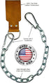 Leather Dip Belt Strap with Chain for Weight Lifting, Made in the USA for Dips and Pullups