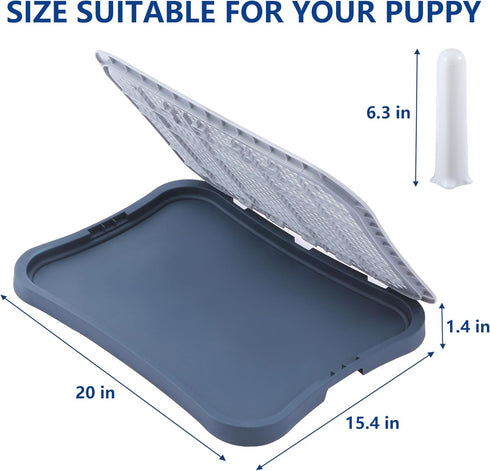 20 15.4 1.4 inch Pee Pad Holder, Indoor Potty Tray for Puppy and Small Size Dog with Pee Wall, Non-Skid Feet, * *