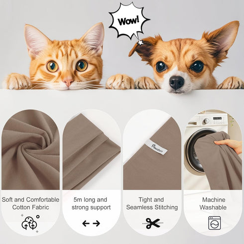 Pawaboo Pet Sling Carrier for Small Dogs and Cats, Hands Free Dog Carriers Sling, Anti-Anxious Soft Cotton Front Facing