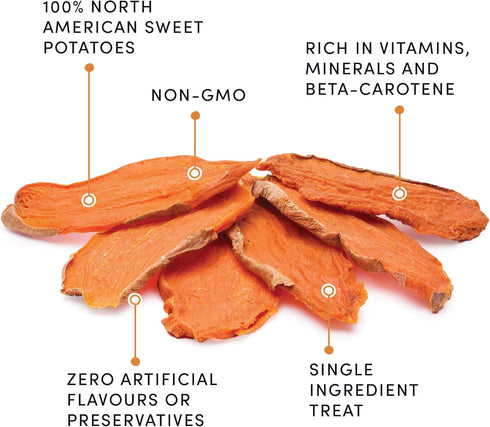 Crumps Naturals Sweet Potato Chews - 612g/21.6oz