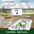 Hole in One Club Printed Golf Towel, Polyester and Cotton Blend, Funny Golf Accessories for Men and Women