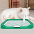 Indoor Dog Potty Tray with Raised Mesh Grate, Portable Small to Medium Dog Bedpan for Puppy Training and Indoor