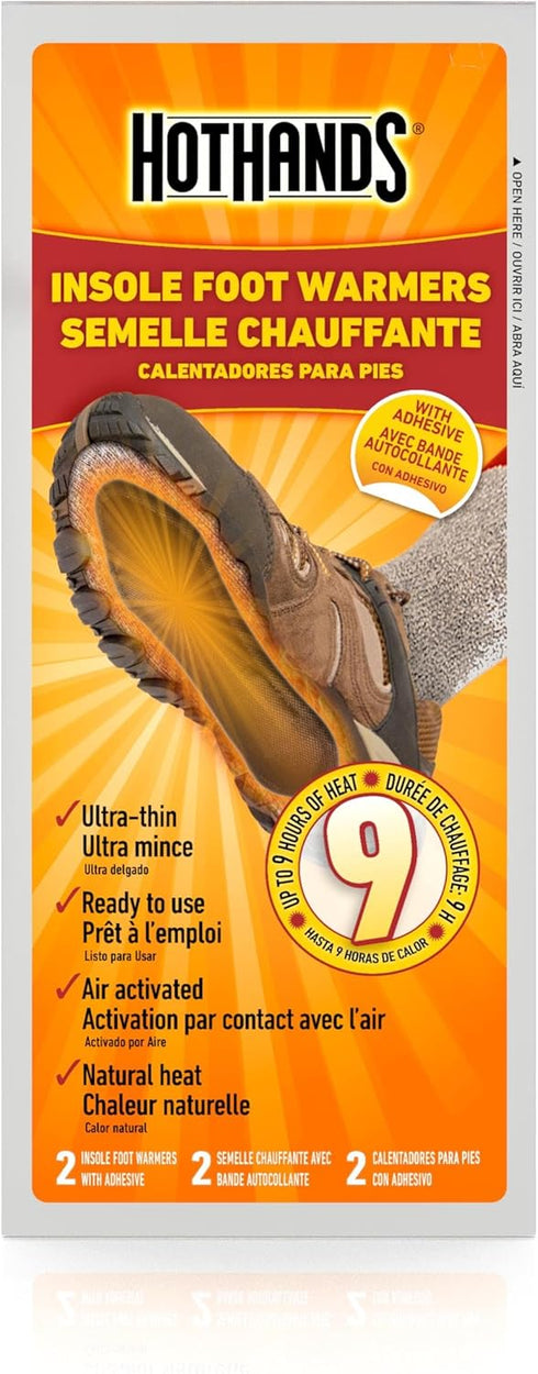 Insole Foot Warmers with Adhesive, Value Pack, 5-Pairs