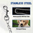 Heavy Duty Dog Leash 6ft Metal Pet Lead with Stainless Steel Links for Medium Large Dog (Black)