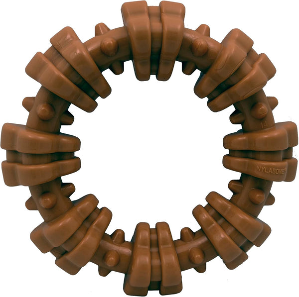 Nylabone Textured Ring Power Chew Toy for Small Dogs, Durable Chew Bones for Aggressive Chewers, Small