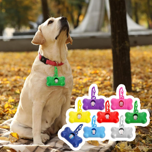 56 Pack Fasmov Dog Poop Trash Bag Holder Dispenser Dog Poop Waste Bag Holder, Leak Proof, Dispenser Pet Waste Disposal