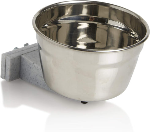 Lixit Quick Lock Cage Bowls for Dogs, Cats, and Rabbits, 20oz, Stainless Steel