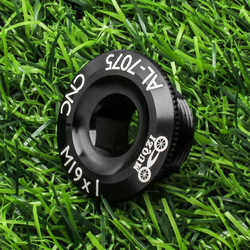 Rosojodg 1Pc M19 Crankset Crankset Black Crank Arm Screws Fixing Bolt, Aluminum Alloy Threads Arm Bolt, Crank Fixing