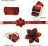 Lionheart Glory Dog Collar with Flower, Fall Halloween Plaid Dog Collar, Adjustable for Small Dogs