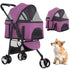 BestPet 3-Wheels Premium 3-in-1 Multifunction Pet Stroller for Medium Small Dogs &