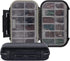 Goture Small Tackle Box, Waterproof Fishing Lure Boxes, 2-Sided Adjustable Small Plastic Case Storage Containers (Black)