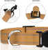 TagME Reflective Nylon Dog Collars, Adjustable Classic Dog Collar for Small Dogs, Khaki, 5/8" Width