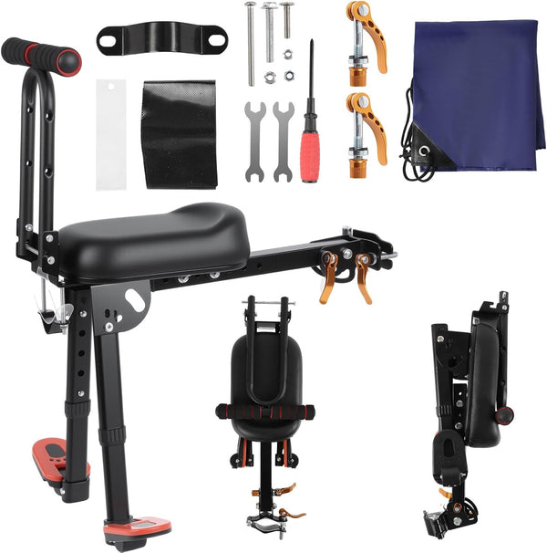 Bamgoten Child Bike Seat Foldable, Portable Front Mount Bike Seat, Quick-Release Toddler Seat