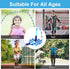 GRAWUN Kids Jump Rope - Soft Beaded Adjustable Length Tangle-Free Skipping Rope for Fitness