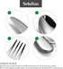 Travel Cutlery Set with Case, Portable 4-Piece Stainless Steel Utensils for Camping, Hiking, Picnic
