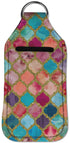 Personalized Glitter Moroccan Watercolor Hand Sanitizer & Keychain Holder - Large
