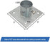 A.A 5" 5" Stationary Dock Base Plate Hardware, x - Heavy-Duty Galvanized Steel