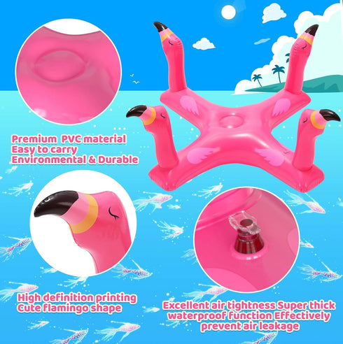 Voiiake Pool Floats Toys Games Set, Inflatable Cross Ring Toss Game Toy with 6pcs Rings for Family, Kids, Adults,