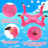 Voiiake Pool Floats Toys Games Set, Inflatable Cross Ring Toss Game Toy with 6pcs Rings for Family, Kids, Adults,