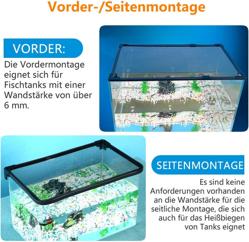 DIY Magnetic Fish Tank Lid Cover, Protective Net 37''X18'', Prevent Fish and Reptiles from Escaping