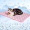SEIS Dog Ice Pad, Ice Silk Cats Kennel Mat, Pet Cooling Pad Summer Cool Bamboo Mat (Pink, S)