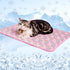SEIS Dog Ice Pad, Ice Silk Cats Kennel Mat, Pet Cooling Pad Summer Cool Bamboo Mat (Pink, S)