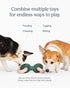 FABLE Twin Falcon Dog Tug Toy, Treat Dispensing with Multiple Cavities for Interactive & Solo Play, Non-Toxic