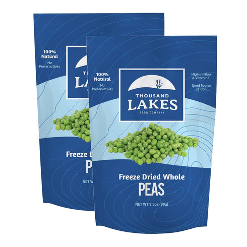 Thousand Lakes Freeze Dried Vegetables - Whole Peas 2-pack 3.5 ounces (7.0