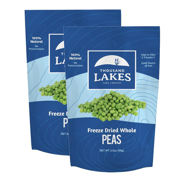 Thousand Lakes Freeze Dried Vegetables - Whole Peas 2-pack 3.5 ounces (7.0