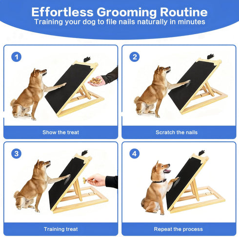 Dog Scratch Board for Nails, Adjustable Nail Filing Board with Mini Handheld Scratch Pad, Dog Nail File Alternative
