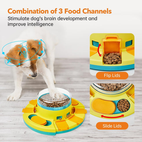 2 4.2 Inch Potaroma Dog Puzzle Toy Levels, Slow Feeder, Pup Food Treat Feeding Dispenser for IQ Training