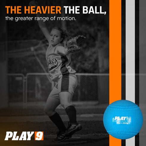 9 Set Shop Play Plyoball Weighted Ball for Throwing and Pitching Training - Training Balls for Softball - Builds Speed