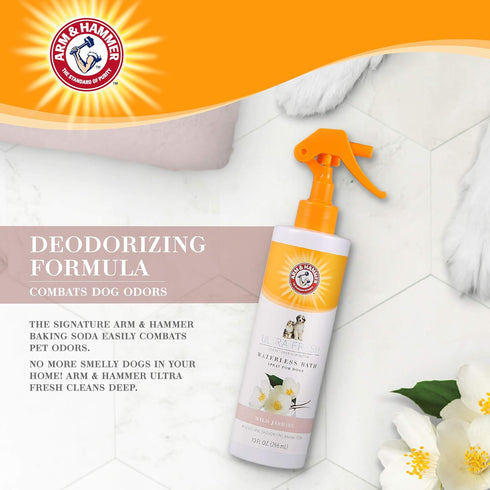 Arm & Hammer for Pets Ultra Fresh Waterless Bath Spray for Dogs, White Jasmine Scent