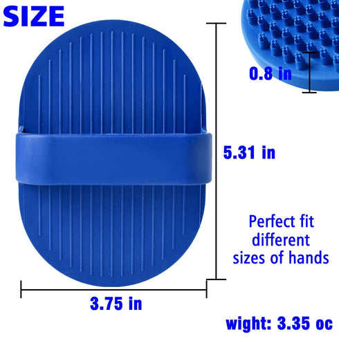 2 Pcs Dog Bath Brush, Rubber Grooming Brush for Short & Long Haired Dogs and Cats, Dog Shampoo Shower
