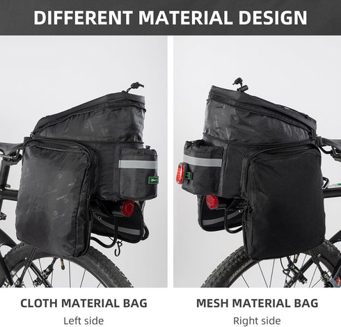 ROCKBROS 12L-24L Bike Trunk Bag, Rear Bike Rack Bag for eBike