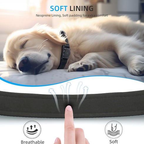Upgraded AirTag Dog Collar, IP68 Waterproof Holder, Reflective, Ultra-Durable for Small Medium Large Dogs