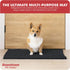 My Doggy Place Microfiber Dog Mat for Muddy Paws, 31" x 20" Charcoal with Paw Print - Absorbent Dog Cleaning Mat