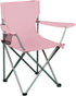 Generic Quad Folding Camp Chair with Cup Holder, Coral,Easy Portability