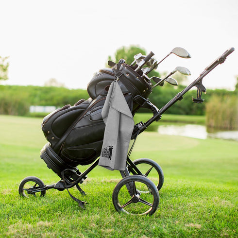 R HORSE 2Pcs Funny Golf Towel, Microfiber Embroidered Golf Towels with Clip, Perfect Retirement Gift for Golf Fans
