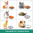 Basic Cat Bowls, Dog Food Bowls, 304 Stainless Steel Dishes, Non-Slip Silicone Base, Heavy Duty, 2 Pack