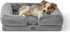 Bedsure Orthopedic Dog Bed for Medium Dogs, Waterproof Sofa Bed with Removable Washable Cover, Grey