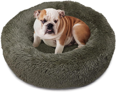 nononfish Dog Bed Mat for Medium Dogs, Army Green Orthopedic Pet Bed, 30x30x7 inches, Washable