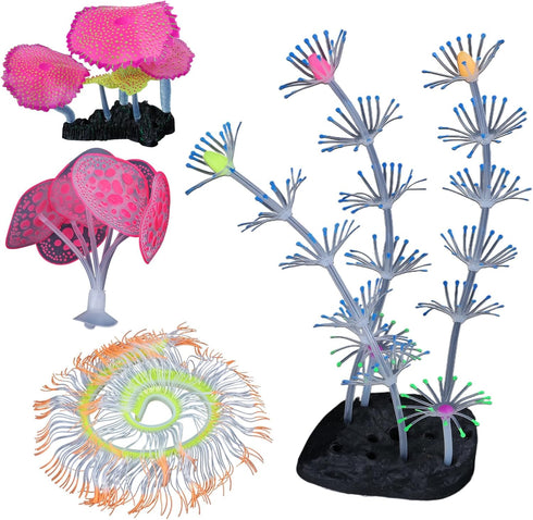 NIHUIFA Fishtank Artificial Plant Landscape Fish Tanks Decorations for Aquariums Terrarium Shrimp Fluorescence