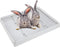 FHTONGE Extra Large Rabbit Litter Box with Large Steel Grid Holes, Bunny