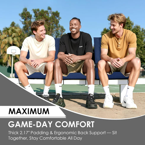 Stadium Seats with Back Support,Bleacher Chairs with Cushion, Portable Folding Stadium Chair with Removable Cushion