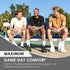 Stadium Seats with Back Support,Bleacher Chairs with Cushion, Portable Folding Stadium Chair with Removable Cushion