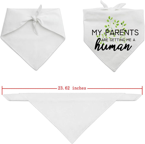 Family Kitchen Fun Puppy Dog Bandana Scarf, My Parents are Getting Me A Human, Accessories for Dog Lovers