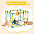 8 Hammock (23x17x17in) Keaber Puppy Play Gym with Hanging Toys, Jungle Playground Gym for Small Dogs, PVC Frame